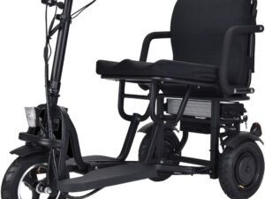 MotoTec Folding Mobility Electric Trike 48v 700w Dual Motor Lithium Black