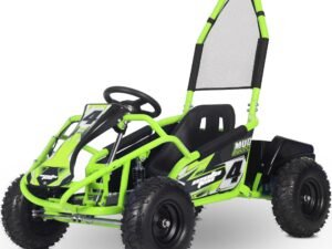 MotoTec Mud Kids Electric 48v 1000w Go Kart Full Suspension Green