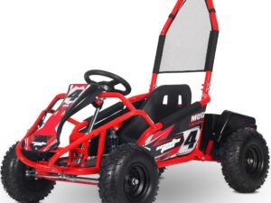 MotoTec Mud Kids Electric 48v 1000w Go Kart Full Suspension Red