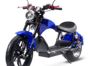 MotoTec Raven 60v 30ah 2500w Lithium Electric Scooter Blue